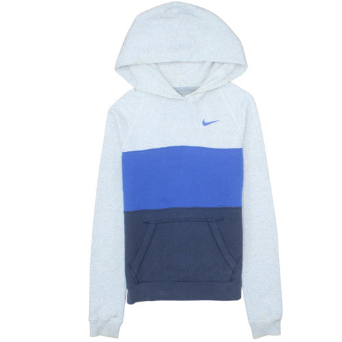 Nike Teens Blue Pullover Hoodie XS Regular Fit Fleece