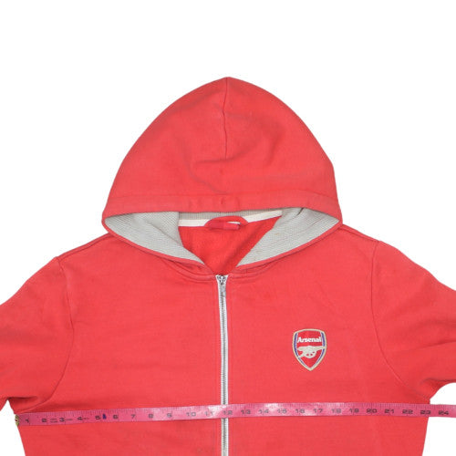 Arsenal Men Red Full Zip Hoodie L Cotton Blend Football Fanwear