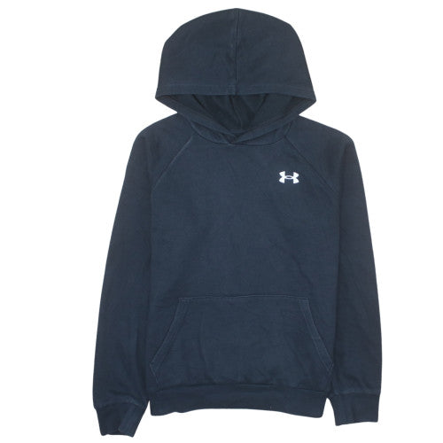 Under Armour Boys Navy Blue Pullover Hoodie Size 13-14 Years Fleece Cotton