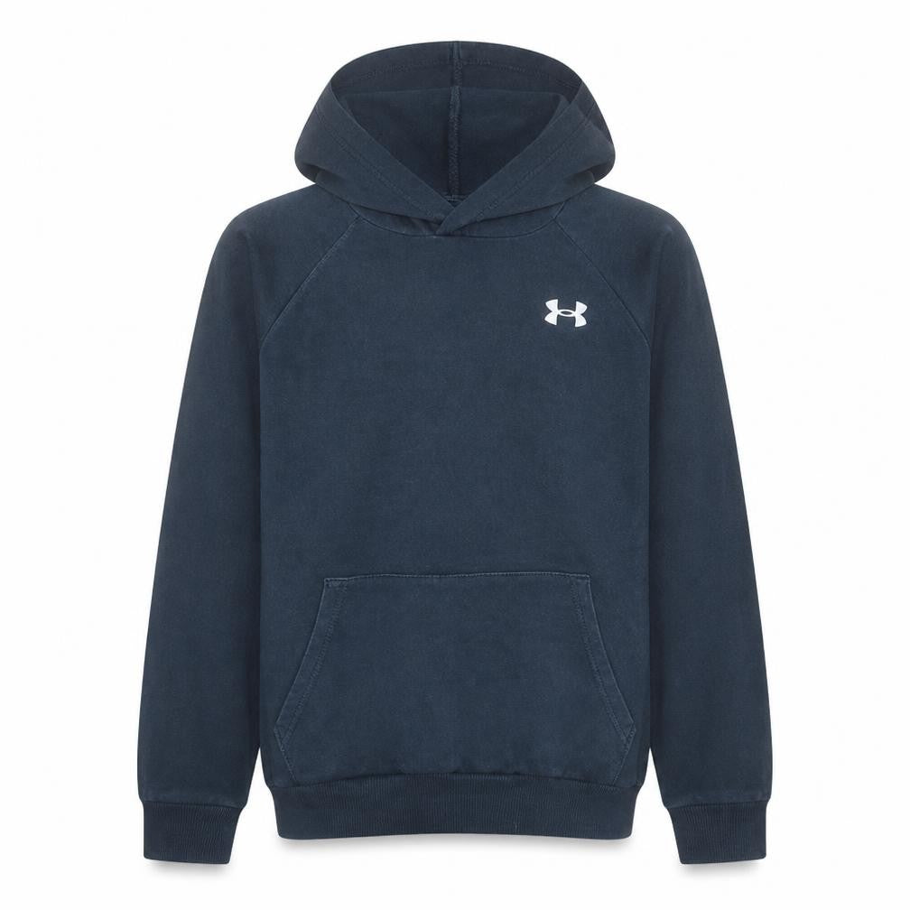 Under Armour Boys Navy Blue Pullover Hoodie Size 13-14 Years Fleece Cotton