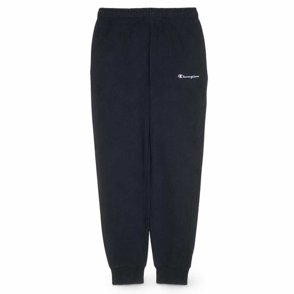 Front view of Champion Men's Black Fleece Jogger Sweatpants L Regular Fit