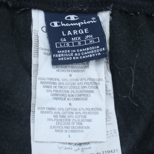 Champion Men's Black Fleece Jogger Sweatpants L Regular Fit