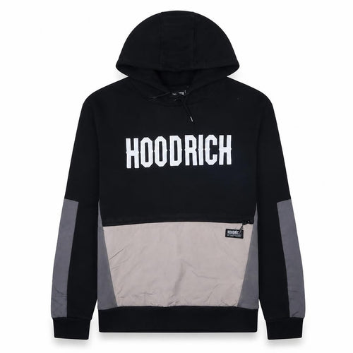 Hoodrich Men's Black XL Pullover Hoodie with Logo and Zip Pocket