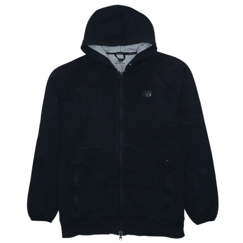 New Balance Men's Black XL Full Zip Hoodie with Logo