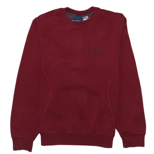 Reebok Men's Burgundy Crew Neck Pullover Sweatshirt Size S