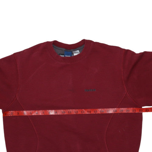 Reebok Men's Burgundy Crew Neck Pullover Sweatshirt Size S
