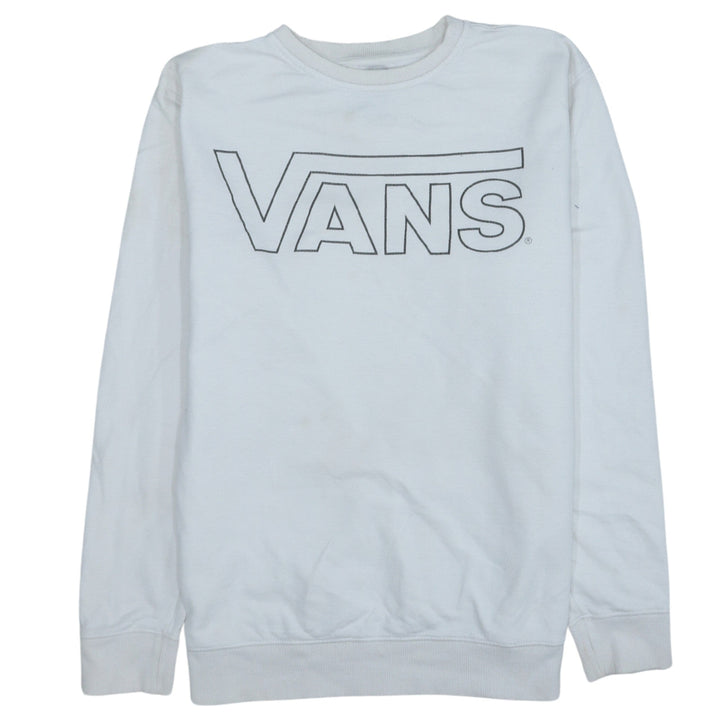Vans Men's White Crew Neck Pullover Sweatshirt Size M