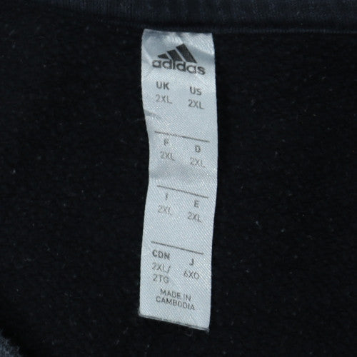 Adidas Men's Black 2XL Crew Neck Sports Sweatshirt