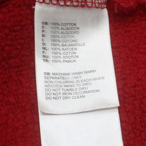 The North Face Men Red Pullover Hoodie L Logo Cotton Sweatshirt