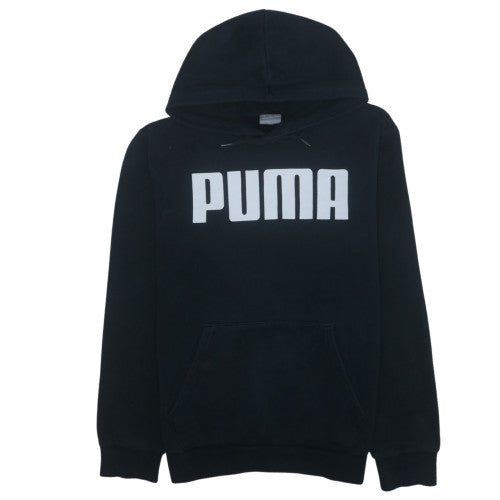 Puma Men's Black Pullover Hoodie Small Regular Fit Fleece Sportswear