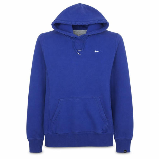 Front view of Nike Women's Blue Pullover Hoodie M Cotton Athletic Dept