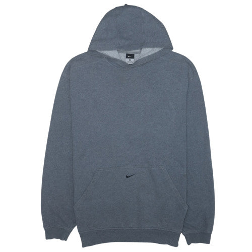 Nike Men’s Grey Pullover Hoodie L Regular Fit Fleece Sweatshirt