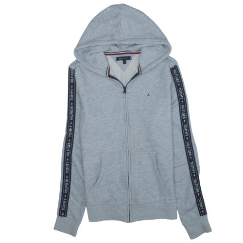 Tommy Hilfiger Men’s Grey Full Zip Hoodie Size M Classic Logo