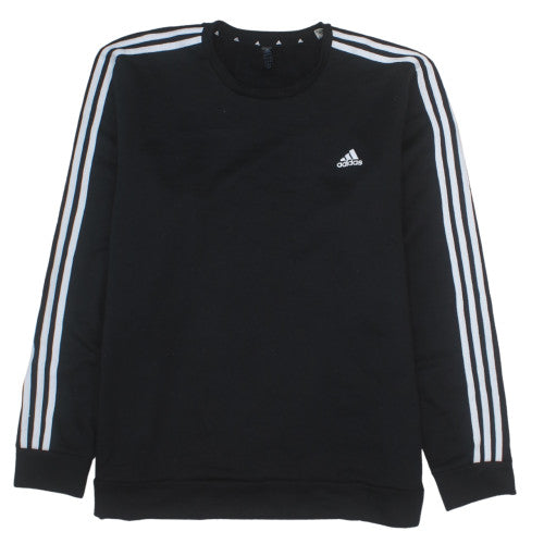 Adidas Men's Black Crew Neck Sweatshirt 2XL Classic Logo Pullover