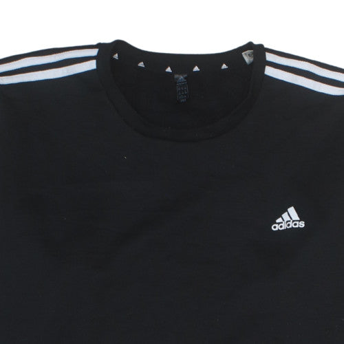 Adidas Men's Black Crew Neck Sweatshirt 2XL Classic Logo Pullover