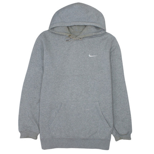Nike Men's Grey Pullover Hoodie Size L Regular Fit Fleece Sweatshirt