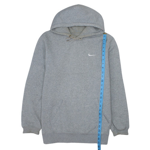 Nike Men's Grey Pullover Hoodie Size L Regular Fit Fleece Sweatshirt