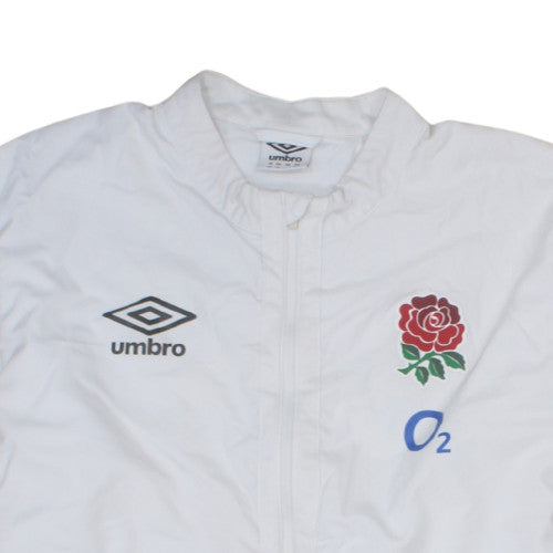 Umbro Men's England Rugby White 3XL Full Zip Sweatshirt