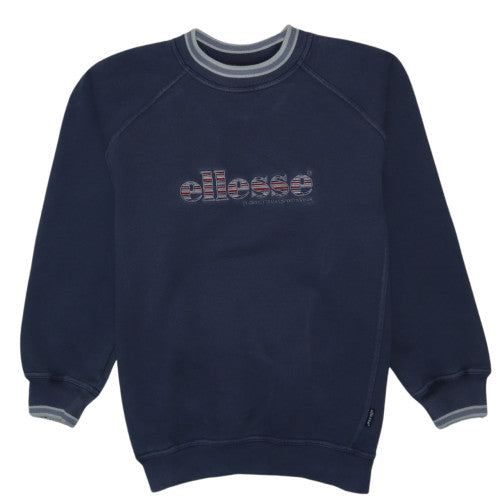 Ellesse Men's Navy Blue Crew Neck Sweatshirt Size S Classic Pullover