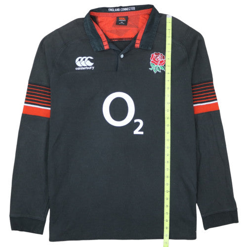 Canterbury England Rugby Men Black 2XL Henley Sweatshirt