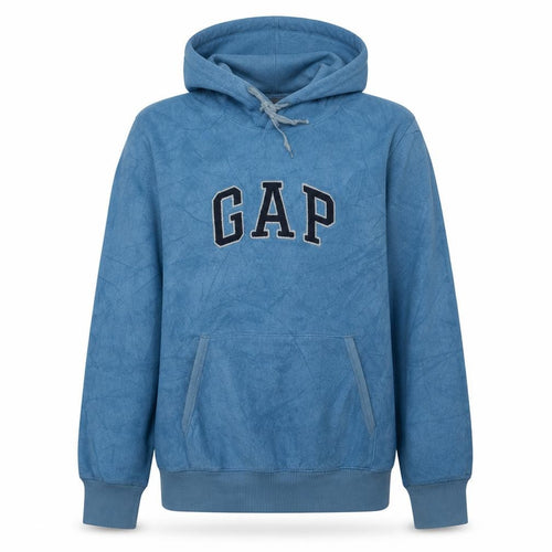Gap Womens Blue Pullover Hoodie Medium Fleece Casual Sweatshirt