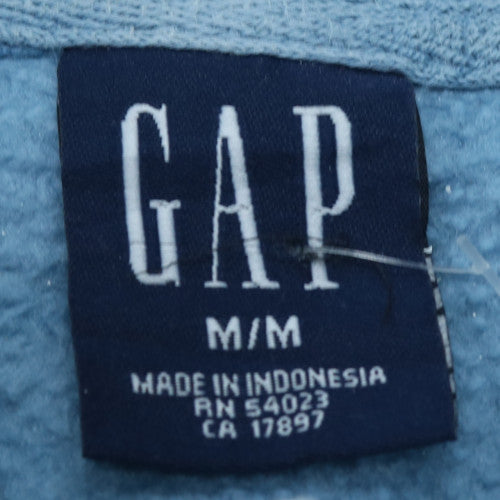 GAP Womens Blue Pullover Hoodie Medium Fleece Casual Sweatshirt