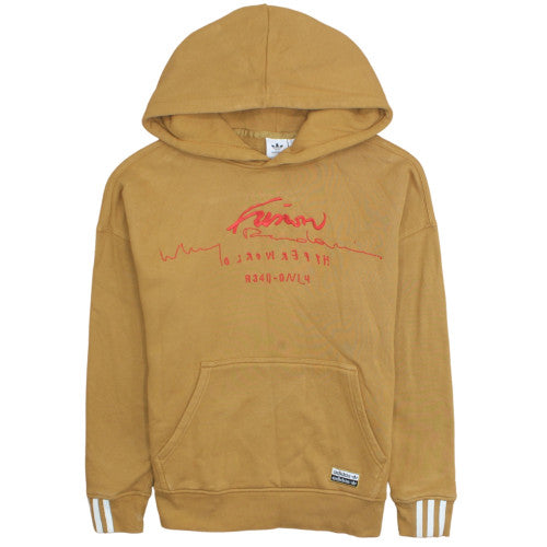 Adidas Womens Camel Hoodie Size 8 Tan Pullover Hooded Sweatshirt