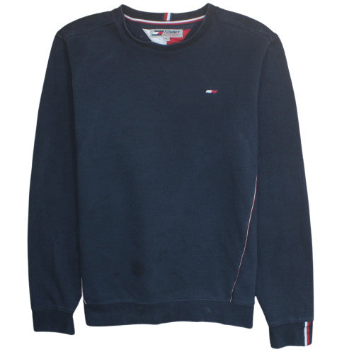 Tommy Hilfiger Men’s Blue Crew Neck Sweatshirt L Classic Logo Pullover
