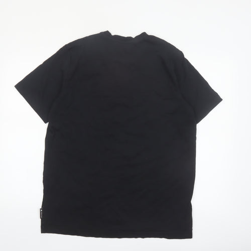 adidas Men Black Medium Graphic Sports T-Shirt Short Sleeve