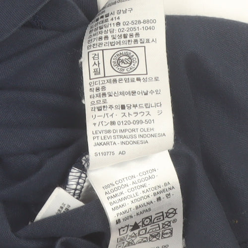 Levi's Men's Blue Logo Graphic T-Shirt Size L Cotton Crew Neck
