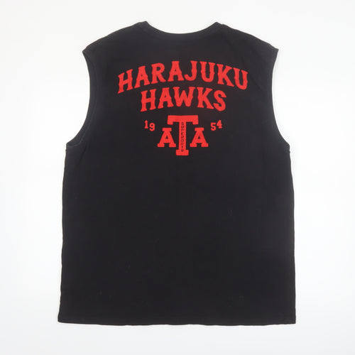 Superdry Men's Black 2XL Sleeveless Crew Neck Harajuku Hawks Top