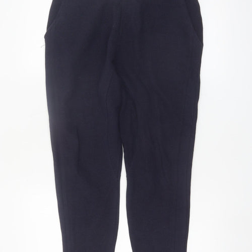 Zara Man Black Cotton Jogger Trousers Mens M Elastic Waist