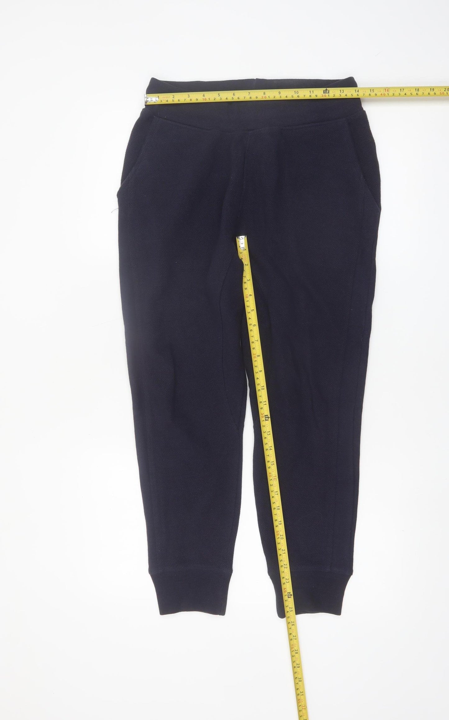 Zara Man Black Cotton Jogger Trousers Mens M Elastic Waist