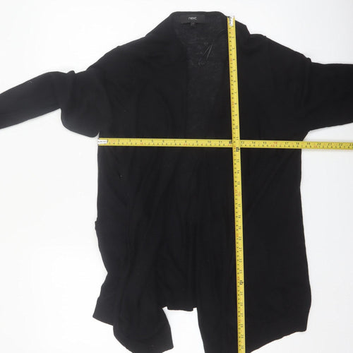 Next Women Black Merino Wool Blend Long Sleeve Cardigan Size 14