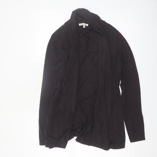 Laura Ashley Women's Black Size 16 Open Jersey Jacket