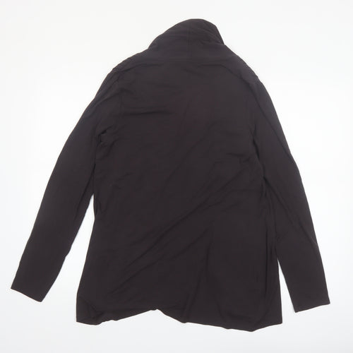 Laura Ashley Women's Black Size 16 Open Jersey Jacket