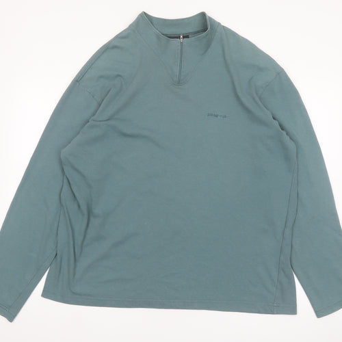 Patagonia Men's Green XL 1/4 Zip Mock Neck Sweatshirt
