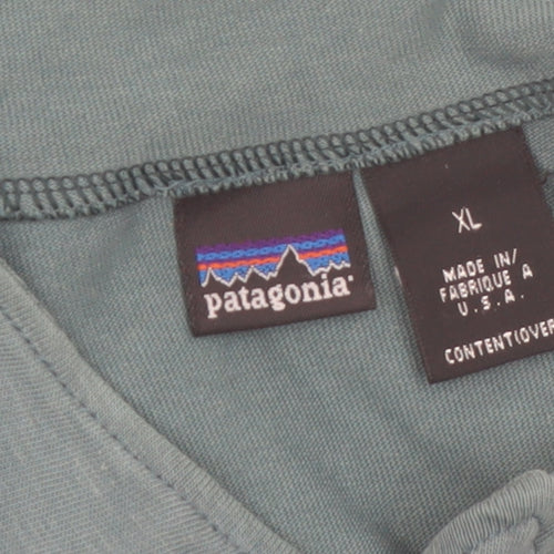 Patagonia Men's Green XL 1/4 Zip Mock Neck Sweatshirt