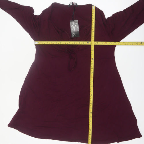 Yours Womens Plus Size 16 Purple Long Sleeve Tunic Blouse