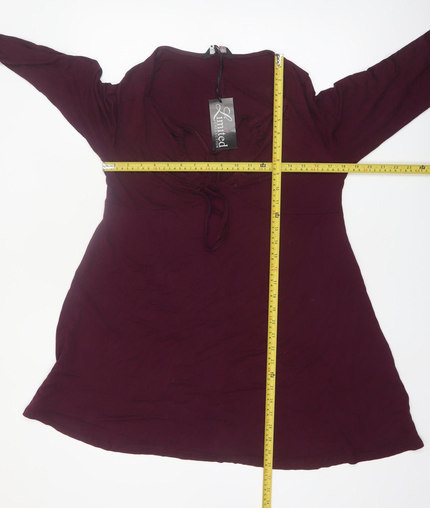 Yours Womens Plus Size 16 Purple Long Sleeve Tunic Blouse