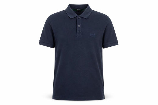 Hugo Boss Men's Blue Regular Fit Pima Cotton Polo Shirt M