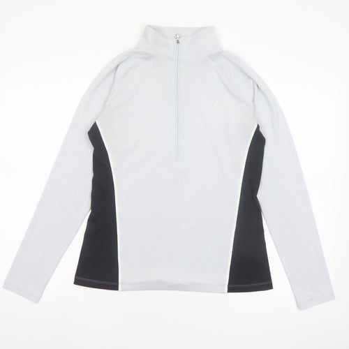 Under Armour Women’s Grey 1/4 Zip Long Sleeve HeatGear Top M