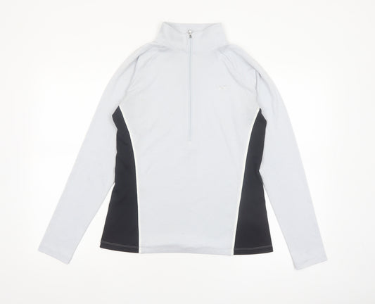 Under Armour Women’s Grey 1/4 Zip Long Sleeve HeatGear Top M