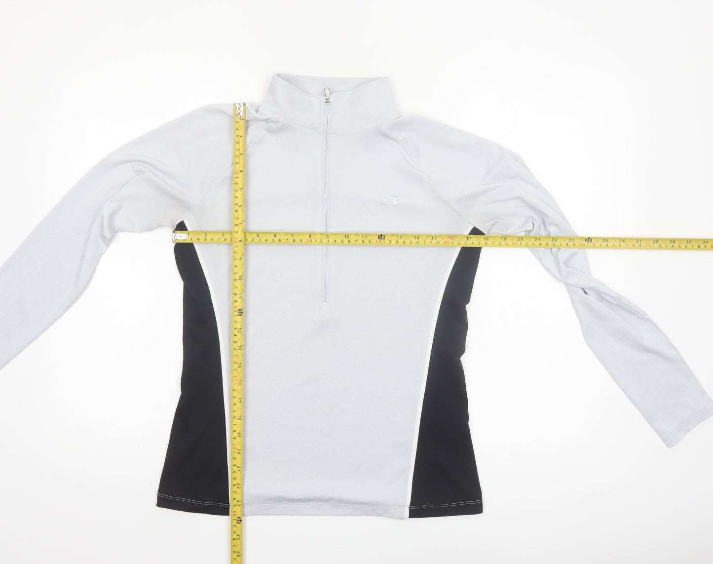 Under Armour Women’s Grey 1/4 Zip Long Sleeve HeatGear Top M