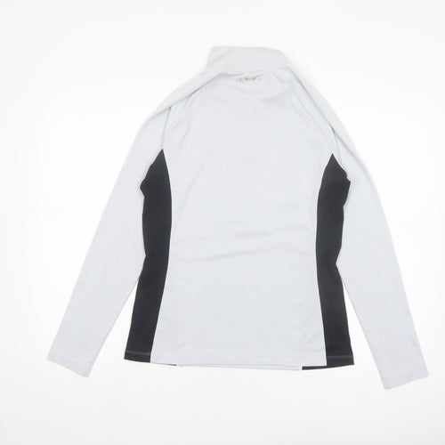 Under Armour Women’s Grey 1/4 Zip Long Sleeve HeatGear Top M