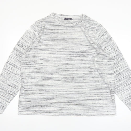 Marks and Spencer Women’s Grey Mix Long Sleeve Jersey Pyjama Top Size 22