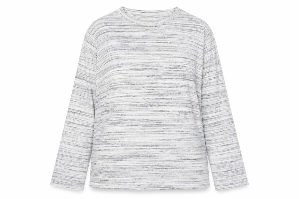 Marks and Spencer Women’s Grey Mix Long Sleeve Jersey Pyjama Top Size 22