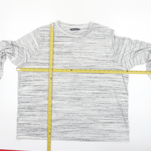 Marks and Spencer Women’s Grey Mix Long Sleeve Jersey Pyjama Top Size 22
