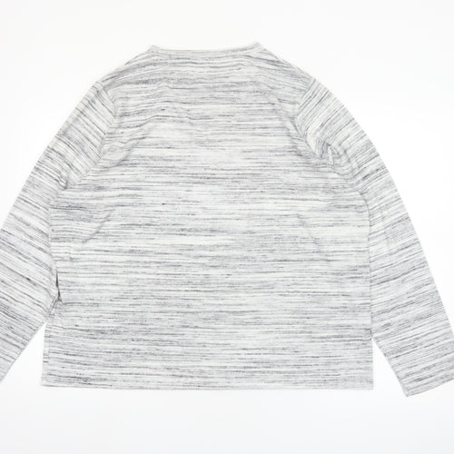 Marks and Spencer Women’s Grey Mix Long Sleeve Jersey Pyjama Top Size 22
