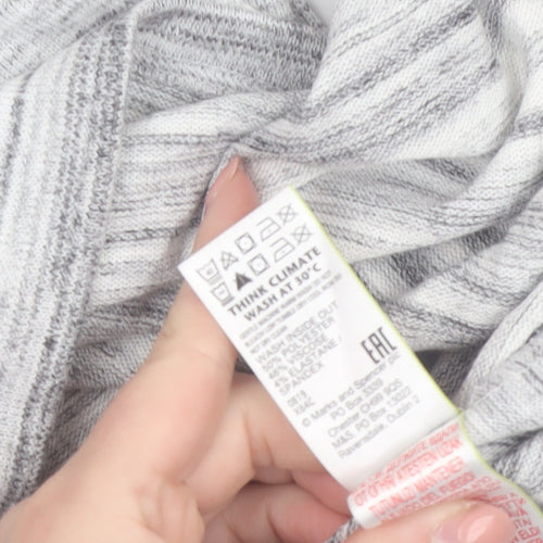 Marks and Spencer Women’s Grey Mix Long Sleeve Jersey Pyjama Top Size 22